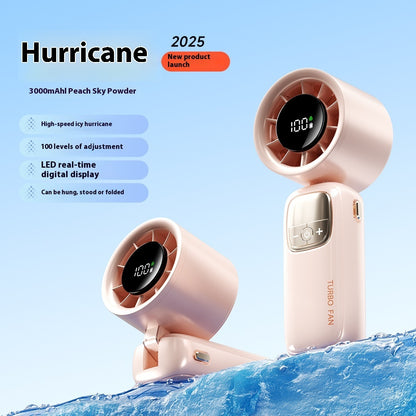 Semiconductor Refrigeration High-speed Handheld Fan Usb Outdoor Portable Folding Mini Fan