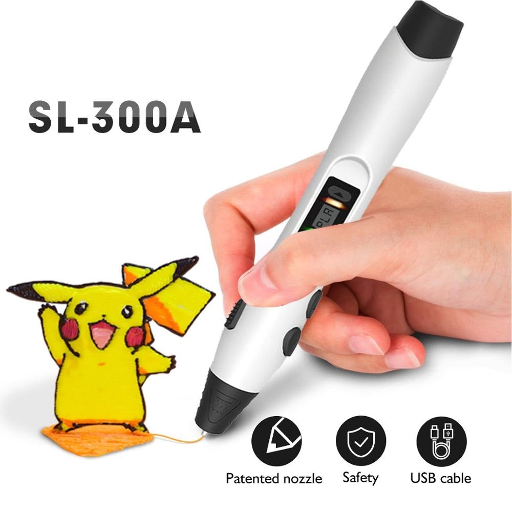 SUNLU 3D Pen SL 300A 3D Printing Pen Support PLA ABS PCL Filament 2 Models Temperature 3D Drawing Safe To Children Drawing Set