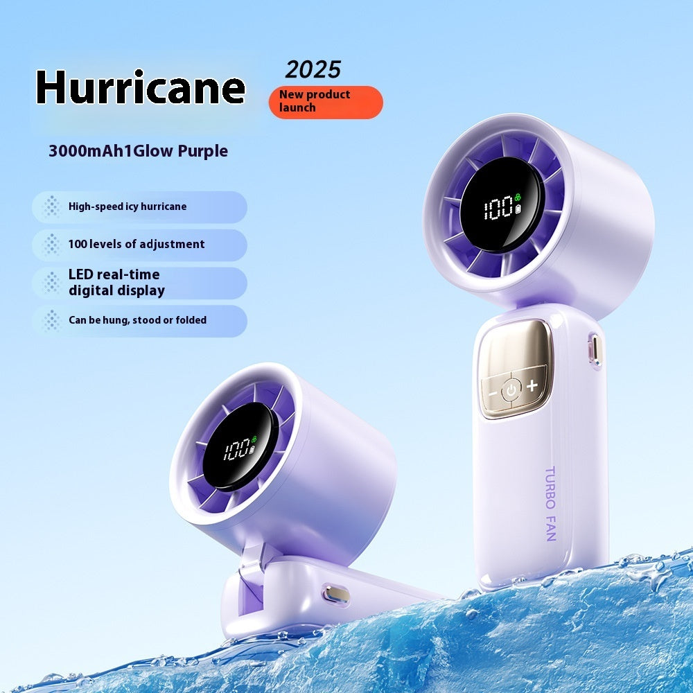 Semiconductor Refrigeration High-speed Handheld Fan Usb Outdoor Portable Folding Mini Fan