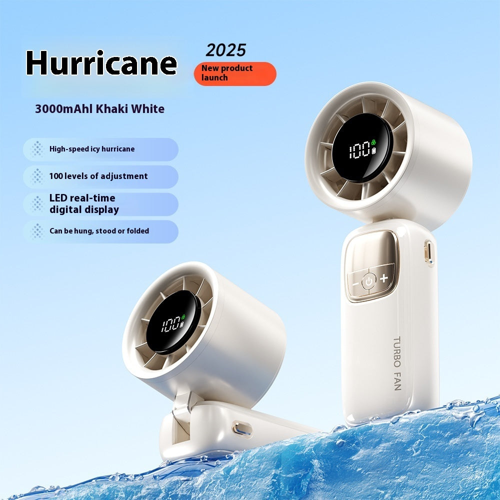 Semiconductor Refrigeration High-speed Handheld Fan Usb Outdoor Portable Folding Mini Fan