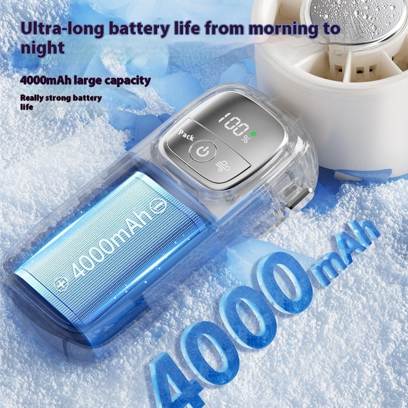 Semiconductor Refrigeration High-speed Handheld Fan Usb Outdoor Portable Folding Mini Fan